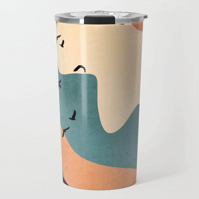 Minimal Abstract Art Landscape 19 Travel Mug Gallery Image 1