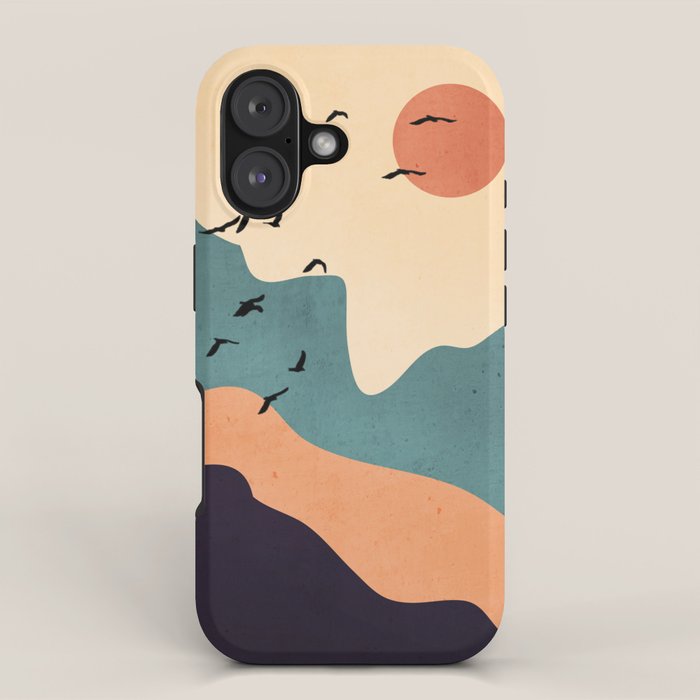 Minimal Abstract Art Landscape 19 iPhone Case Gallery Image 1