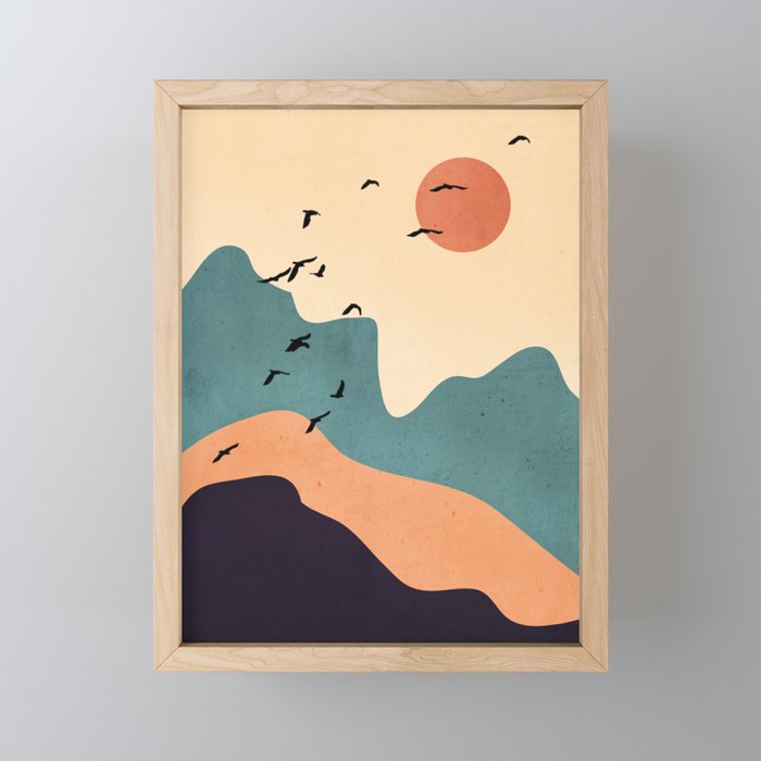 Minimal Abstract Art Landscape 19 Mini Art Print Gallery Image 1