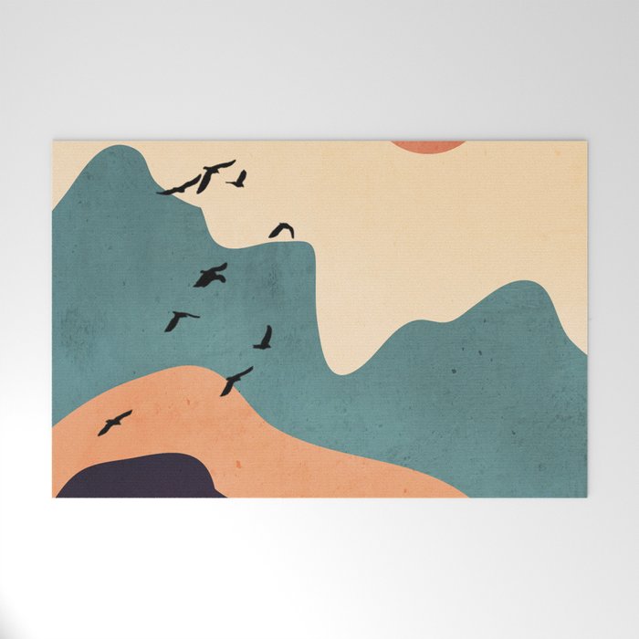 Minimal Abstract Art Landscape 19 Welcome Mat Gallery Image 1