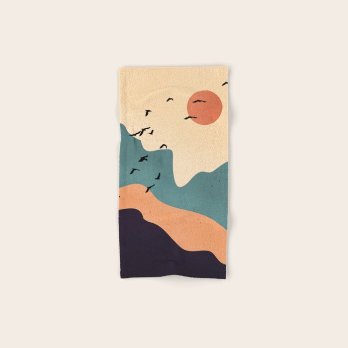 Minimal Abstract Art Landscape 19 Bath Towel Gallery Image 1
