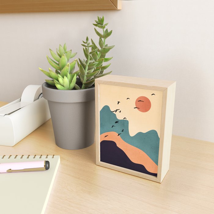 Minimal Abstract Art Landscape 19 Mini Art Print Gallery Image 2
