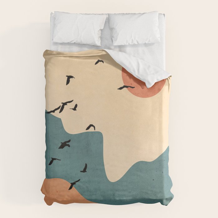 Minimal Abstract Art Landscape 19 Duvet Cover Gallery Image 6