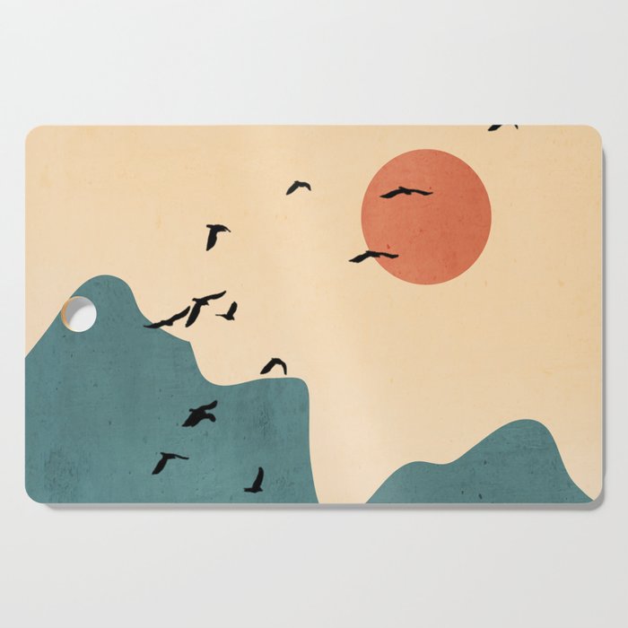 Minimal Abstract Art Landscape 19 Cutting Board Gallery Image 1