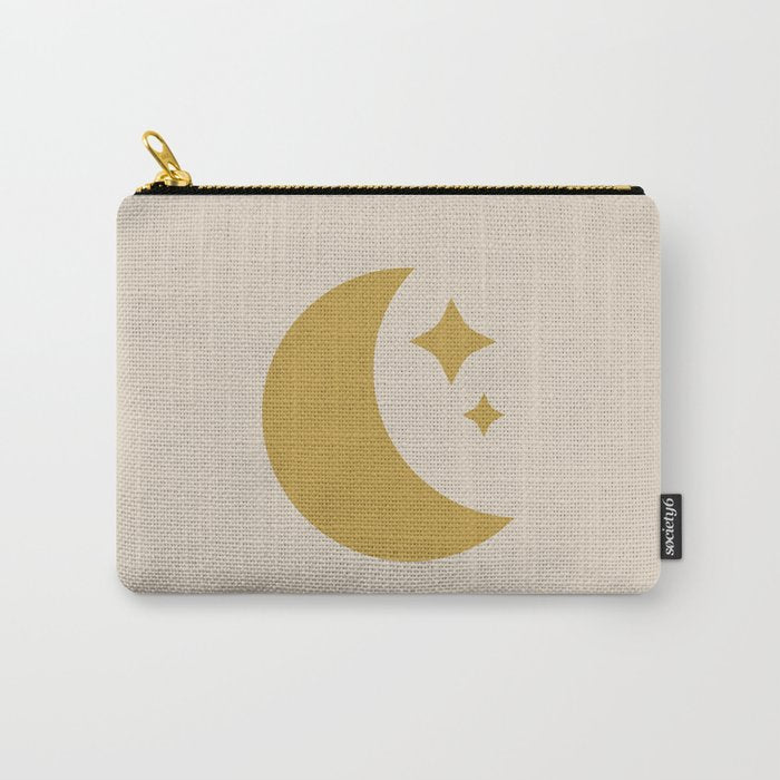 Moon & Stars - Gold Carry All Pouch Gallery Image 1