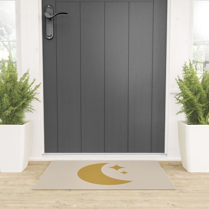 Moon & Stars - Gold Welcome Mat Gallery Image 3