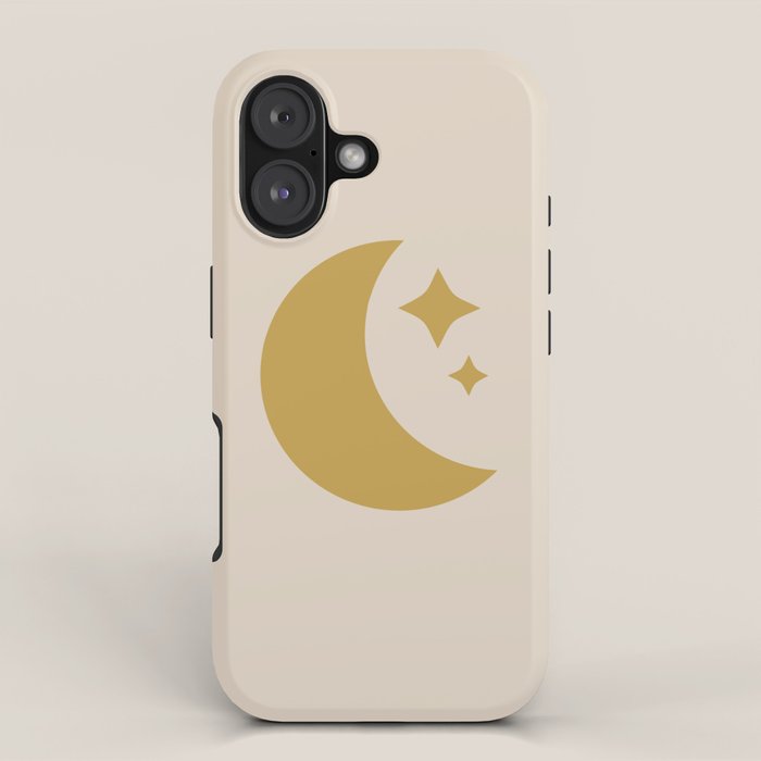 Moon & Stars - Gold iPhone Case Gallery Image 1