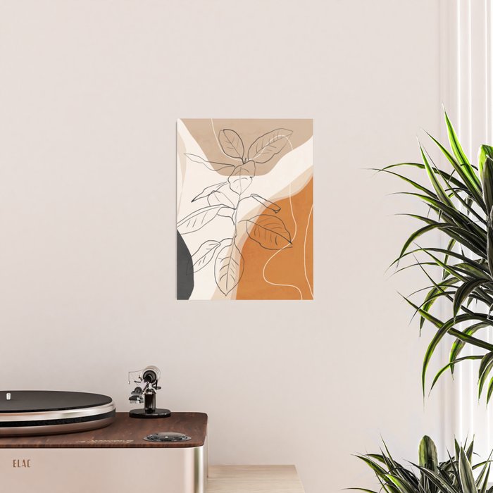 Minimal Plant Abstract Art Poster Gallery Image 2