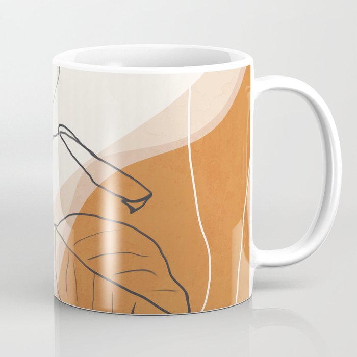 Minimal Plant Abstract Art Coffee Mug Gallery Image 1