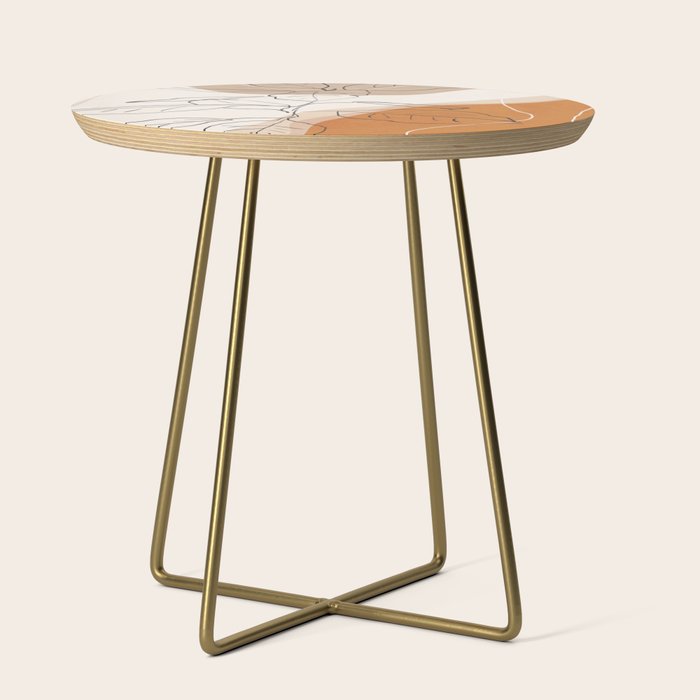 Minimal Plant Abstract Art Side Table Gallery Image 1
