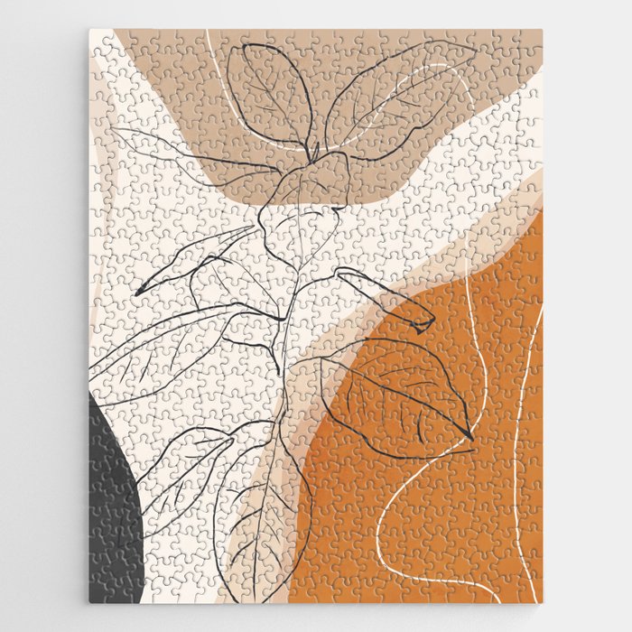 Minimal Plant Abstract Art Jigsaw Puzzle Gallery Image 1
