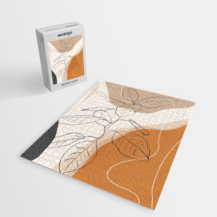 Minimal Plant Abstract Art Jigsaw Puzzle Gallery Image 2