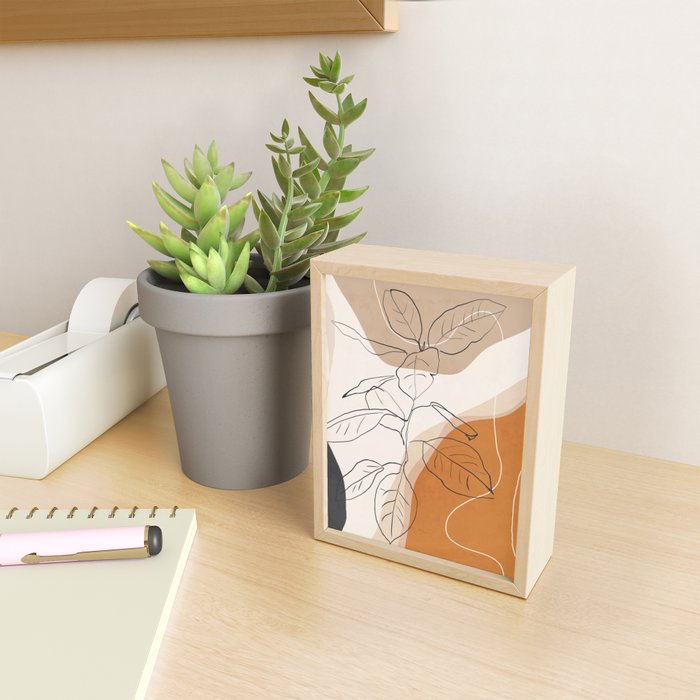 Minimal Plant Abstract Art Mini Art Print Gallery Image 2