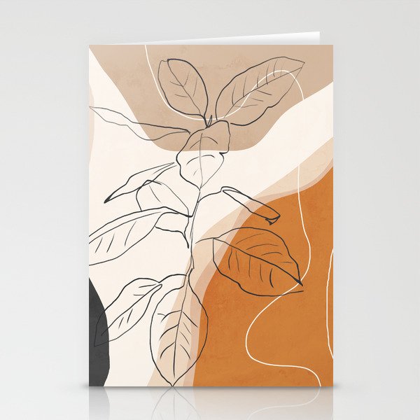 Minimal Plant Abstract Art Stationery Card Gallery Image 2