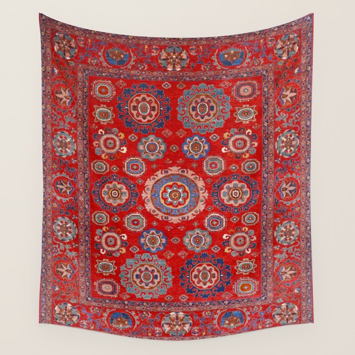 Red Suzani  Kazak Persian Rug Wall Tapestry Gallery Image 4