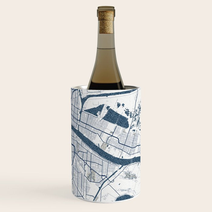 New Orleans City Map of Louisiana, USA - Coastal Wine Chiller Gallery Image 3