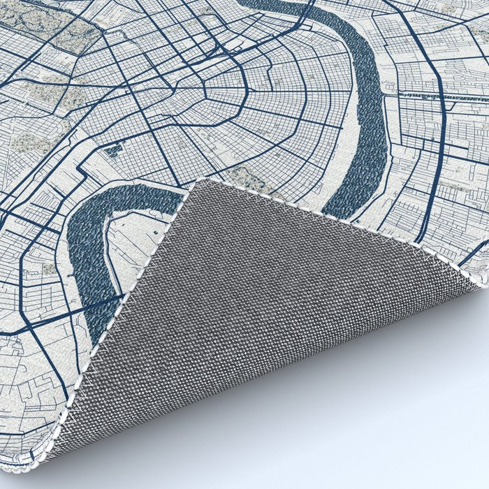New Orleans City Map of Louisiana, USA - Coastal Rug Gallery Image 4