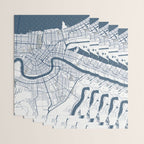 New Orleans City Map of Louisiana, USA - Coastal Wrapping Paper Gallery Image 3