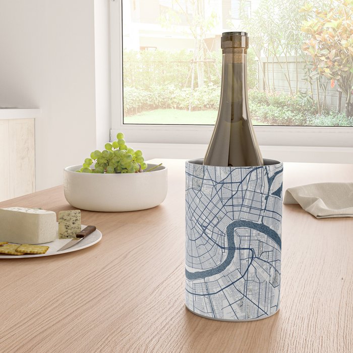 New Orleans City Map of Louisiana, USA - Coastal Wine Chiller Gallery Image 4