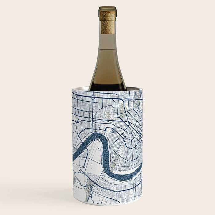 New Orleans City Map of Louisiana, USA - Coastal Wine Chiller Gallery Image 2
