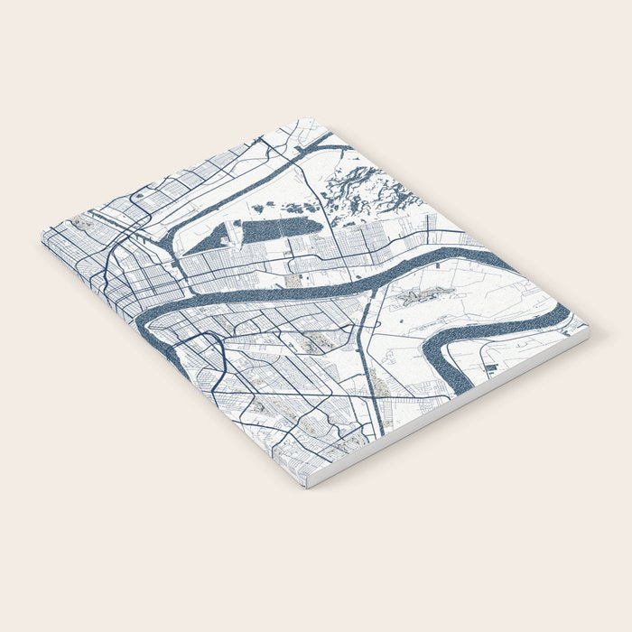 New Orleans City Map of Louisiana, USA - Coastal Notebook Gallery Image 1