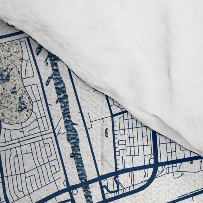 New Orleans City Map of Louisiana, USA - Coastal Comforter Gallery Image 4