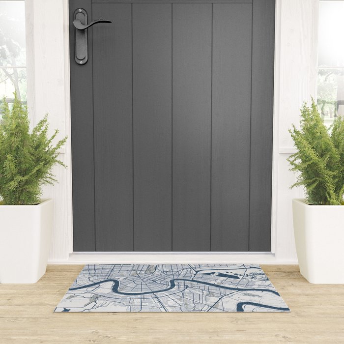 New Orleans City Map of Louisiana, USA - Coastal Welcome Mat Gallery Image 3