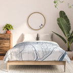 New Orleans City Map of Louisiana, USA - Coastal Comforter Gallery Image 3