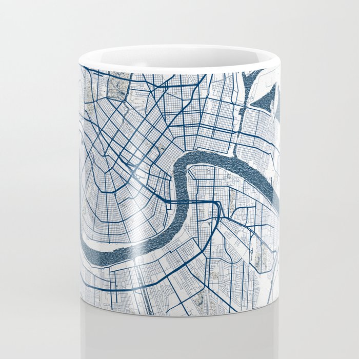 New Orleans City Map of Louisiana, USA - Coastal Coffee Mug Gallery Image 4