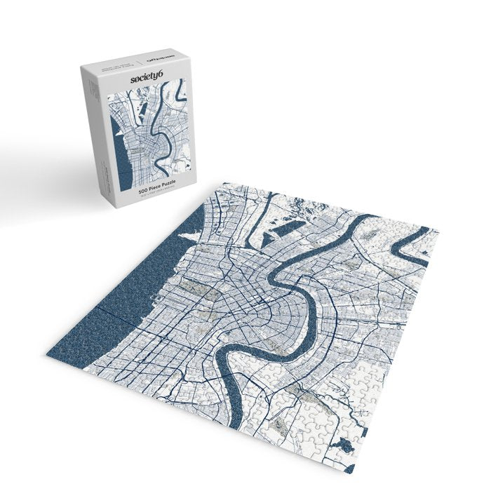 New Orleans City Map of Louisiana, USA - Coastal Jigsaw Puzzle Gallery Image 2