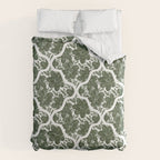 Green Petals Oasis Motif Duvet Cover Gallery Image 6