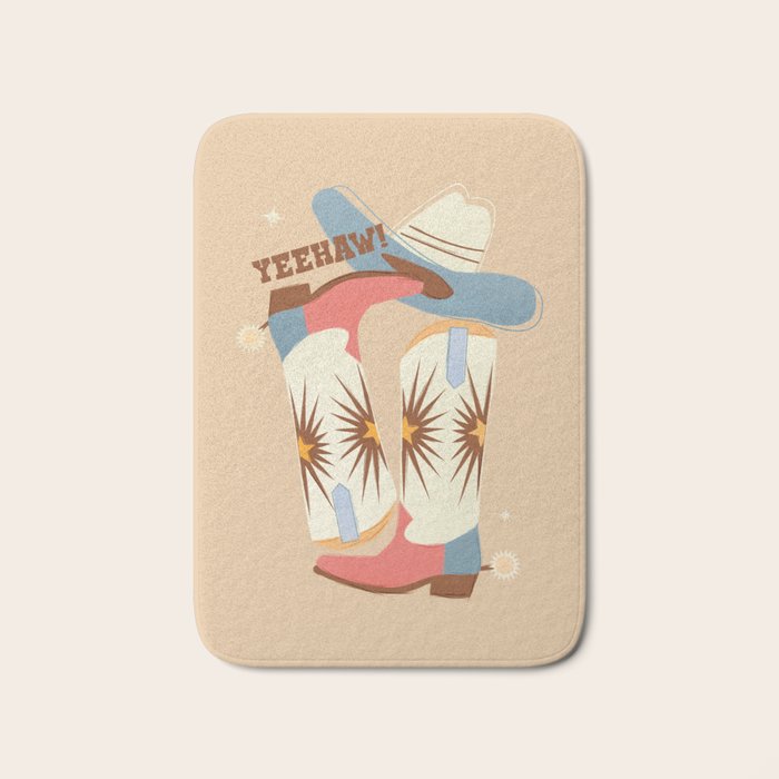 Yeehaw! Cowboy Boots Bath Mat Gallery Image 1