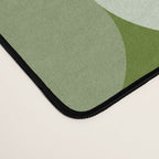 Retro 70s disco half circles sage green Desk Mat Gallery Image 4