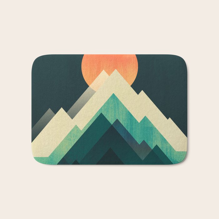 Ablaze on cold mountain Bath Mat Gallery Image 1