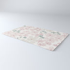 Soft meadow blooms - baby pink, rosy blush and warm beige floral pattern Rug Gallery Image 3