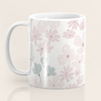 Soft meadow blooms - baby pink, rosy blush and warm beige floral pattern Coffee Mug Gallery Image 3