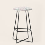 Soft meadow blooms - baby pink, rosy blush and warm beige floral pattern Stool Gallery Image 1