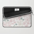 Soft meadow blooms - baby pink, rosy blush and warm beige floral pattern Laptop Sleeve Gallery Image 2