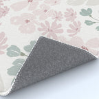 Soft meadow blooms - baby pink, rosy blush and warm beige floral pattern Rug Gallery Image 4