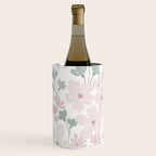 Soft meadow blooms - baby pink, rosy blush and warm beige floral pattern Wine Chiller Gallery Image 3