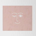 Wink (Pink) Throw Blanket Gallery Image 2