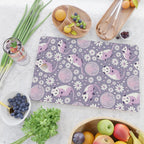 Disco Opossums and Daisies  Retro Pattern Cutting Board Gallery Image 2
