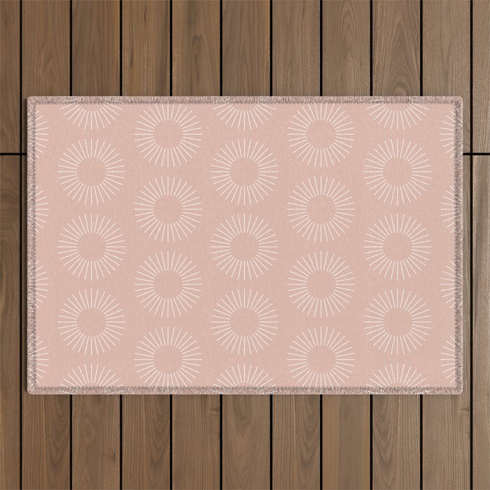 Minimalist Sunray Pattern XX Outdoor Rug Gallery Image 1