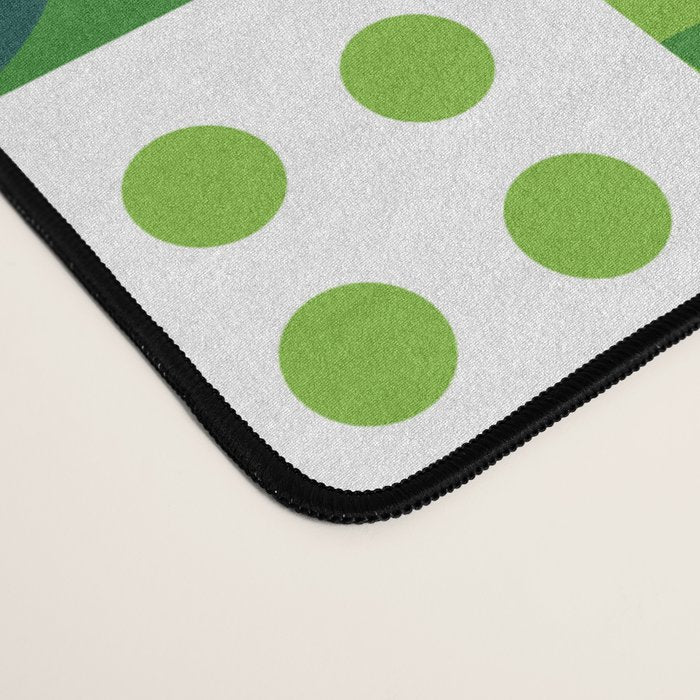 Green eco friendly nature geometric mosaic pattern Desk Mat Gallery Image 4