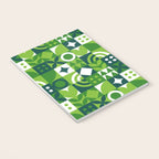Green eco friendly nature geometric mosaic pattern Notebook Gallery Image 3