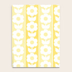 Vintage Floral Jonnty Flowers and Stripes Butter Yellow and White Cottage Stripes Notebook Gallery Image 4