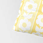 Vintage Floral Jonnty Flowers and Stripes Butter Yellow and White Cottage Stripes Pillow Sham Gallery Image 4