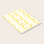 Vintage Floral Jonnty Flowers and Stripes Butter Yellow and White Cottage Stripes Notebook Gallery Image 2