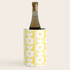 Vintage Floral Jonnty Flowers and Stripes Butter Yellow and White Cottage Stripes Wine Chiller Gallery Image 1