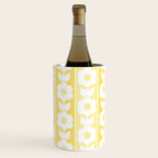 Vintage Floral Jonnty Flowers and Stripes Butter Yellow and White Cottage Stripes Wine Chiller Gallery Image 2